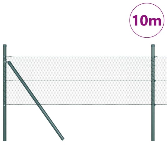 Gjerde med innlegg. grønn 0.8 x 10 m PVC belagt stål