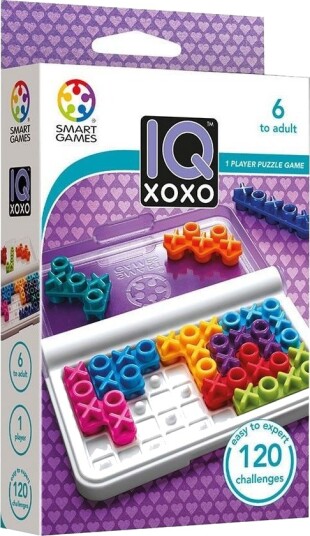 SmartGames IQ XOXO Logikkspill med 120 Utfordringer for Barn fra 6 År SmartGames IQ XOXO Logikkspill med 120 Utfordringer for Barn fra 6 År