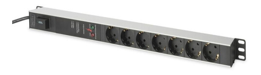 Digitus 19" Power Strip 7xcee 7/3 1xcee 7/7 2m Black Digitus 19" Power Strip 7xcee 7/3 1xcee 7/7 2m Black