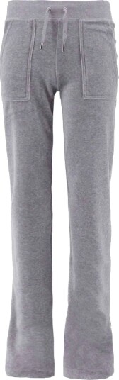 Juicy Couture Del Ray Classic Velour Pant Pocket - Silver Marl M
