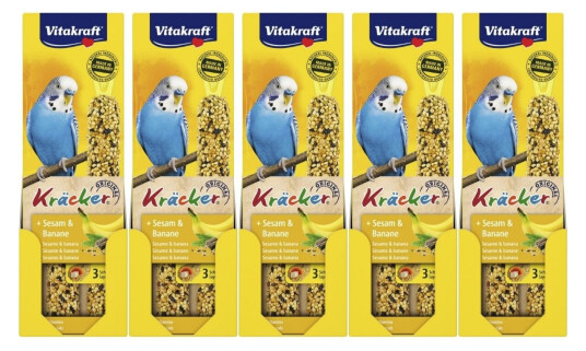 Vitakraft Bird Snacks 5 X Kräcker Feather Care For Budgies (Bundle) Vitakraft Bird Snacks 5 X Kräcker Feather Care For Budgies (Bundle)