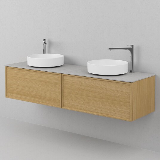 INR Iconic Nordic Rooms Air Wood Servantskap 2 Hel Front med Skuffer B1592xh350xd450mm Natural oak / 160cm