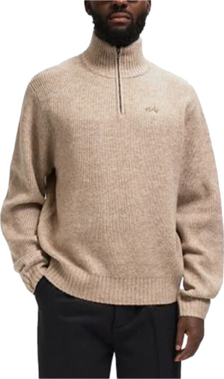 Olaf Hussein Herre Strikkevarer Beige M, Olaf Hussein Herre Strikkevarer Beige M,