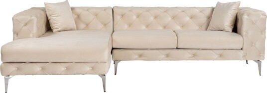 Beachport 3 seters Sofa med Venstre Sjeselong Beige Beachport 3 seters Sofa med Venstre Sjeselong Beige