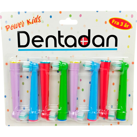 Dentadan Børstehoder For barn 8 stk. Power Kids Oral-B-kompatibel