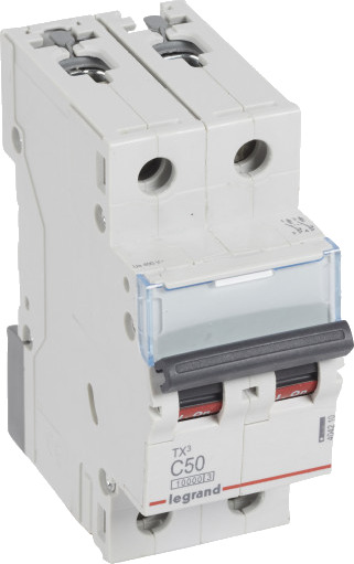 Legrand 5 stk TX³ MCB automatsikring C50 2P 2M 10/10KA
