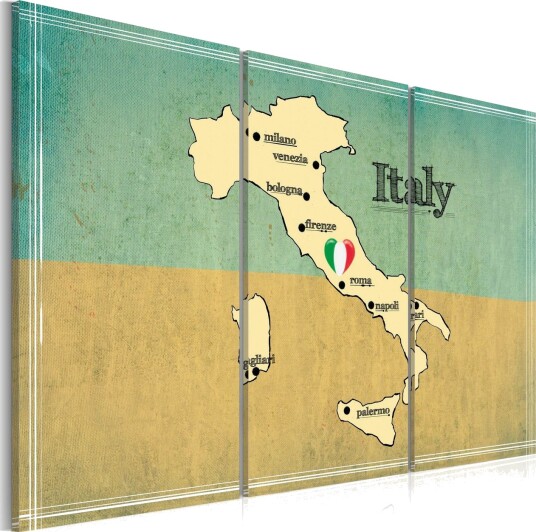 Bilde Hjertet Av Italia Triptyk 60x40 Artgeist sp. z o. o.