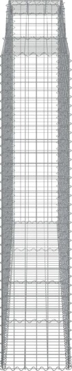 vidaXL Gabionkurver buede 2 stk 300x50x220/240 cm galvanisert jern