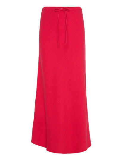 A-View Linen Maxi Skirt - Red - 38
