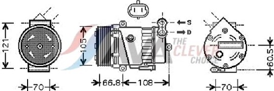 AVA COOLING SYSTEMS OLAK389 AC-kompressor