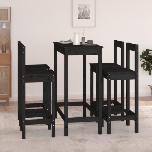 Barsett 5 deler svart heltre furu 8720287210542
