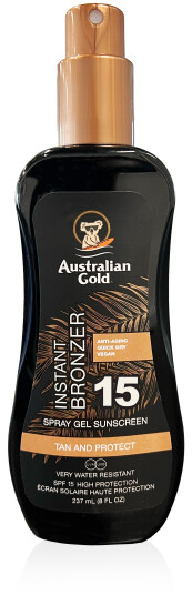 Australian Gold Spray Gel Solkrem med Instant Bronzer 237 ml SPF 15