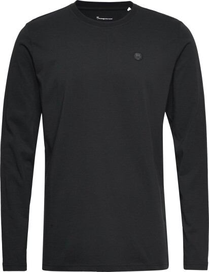 Knowledge Cotton Apparel Viggo Badge Long Sleeve Regenerat Black L