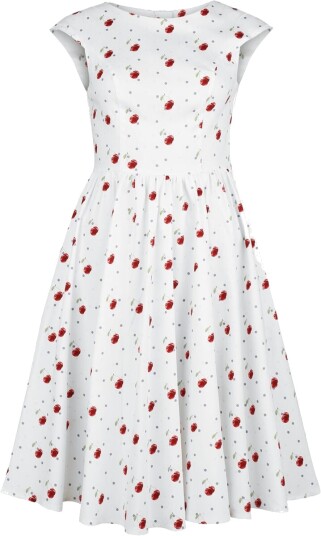 H&R London Rockabilly Middellang kjole Cherry Bloom Kjole XS til 4XL Damer flerfarget H&R London Rockabilly Middellang kjole Cherry Bloom Kjole XS til 4XL Damer flerfarget
