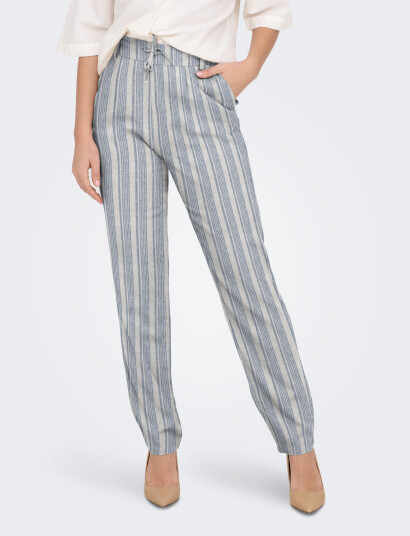 ONLY Onlcaro-Poptrash Easy Linen Bl Cc Pnt - Blue - XS x 32