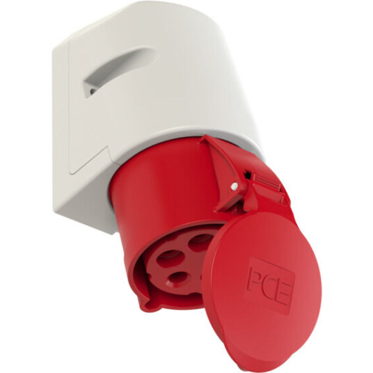 PC Electric Stikkontakt Utvendig Skrå 32A 3Pol+N+J 400V 6H IP44 - 1578127