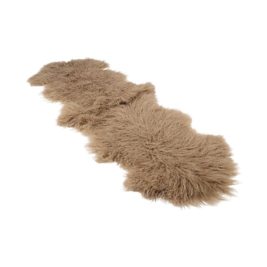 Natures Collection Dobbelt saueskinn Tibet 150x55 cm Varm Sand