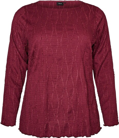 Zizzi   Bluse Vraya L/S Blouse   Rød