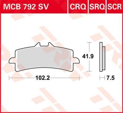 Bremseklosser TRW MCB792SV Bremseklosser TRW MCB792SV