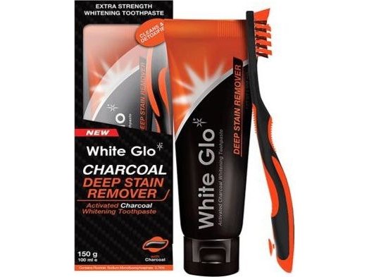 White Glo Glo_Charcoal Deep Stain Remover Whitening Tannkrem 100Ml White Glo Glo_Charcoal Deep Stain Remover Whitening Tannkrem 100Ml