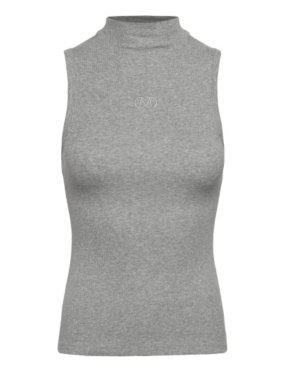 Copenhagen Muse Cmsiv-Top Is A Tight-Fitting Top In A Thick And Stretchy Material With A Ribbed - Grey - XS Copenhagen Muse Cmsiv-Top Is A Tight-Fitting Top In A Thick And Stretchy Material With A Ribbed - Grey - XS