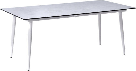 Spisebord utendørs Tolentino 90x180 cm steineffekt   Grå/hvit
