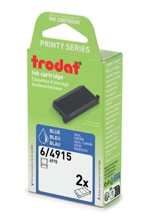 Trodat 6/4915/Ss Bläckpatron Blå Trodat Svart Austrian Ecolabel Indelible Din Iso 14145-2 79 Mm