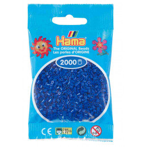 Hama Mini Perler 501-08 Blå  2000 stk