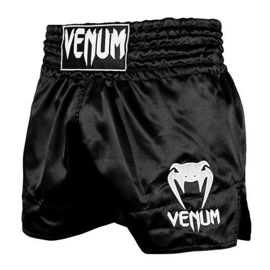 Venum Muay Thai Shorts Classic - Black/White Black/White X-large