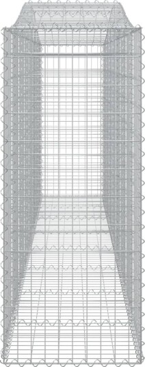 vidaXL Gabionkurver buede 6 stk 400x50x120/140 cm galvanisert jern