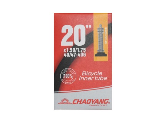 Chaoyang slange 20"x1,50 1,75 Dunlopventil 40mm Chaoyang slange 20"x1,50 1,75 Dunlopventil 40mm