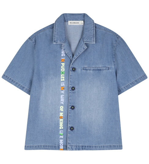 Billieblush Skjorte Denim Double Stone 4 år 104 Skjorte K/E Blå