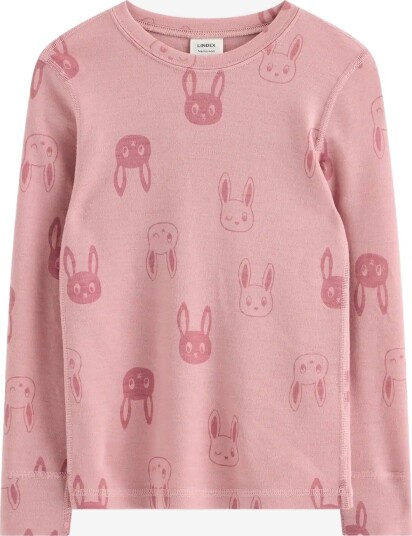 Lindex Long Sleeve Top In Merino Wool DUSTY PINK 110/116
