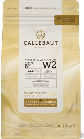 Callebaut Hvit Sjokolade 1kg Callebaut Hvit Sjokolade 1kg
