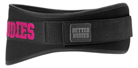 Better Bodies Womens Gym Belt Black/pink - S Better Bodies Womens Gym Belt Black/pink - S