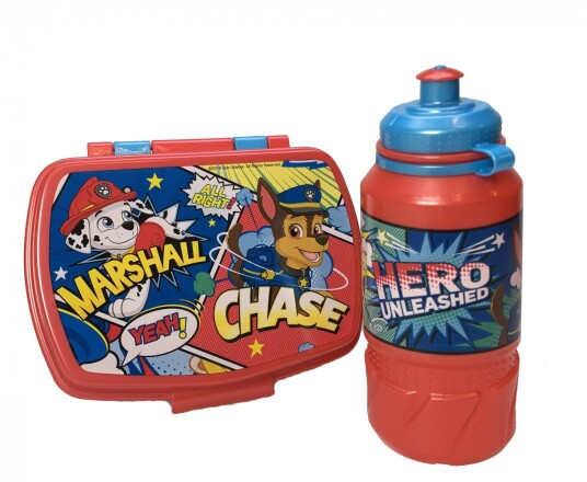 Paw Patrol gavesett Matboks og drikkeflaske Paw Patrol gavesett Matboks og drikkeflaske