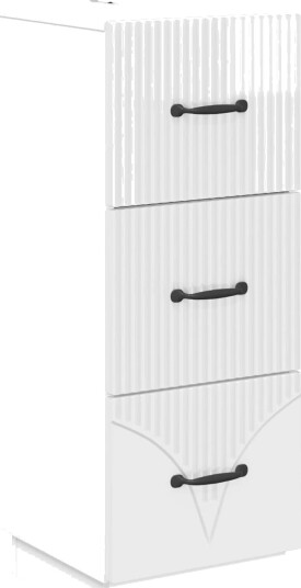 vidaXL Skuffeskap Høgglans hvit 33 x 34,5 x 87 cm Konstruert tre