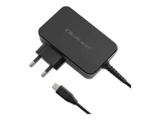Qoltec Gan Power Pro - Usb-C-Strømadapter - 3-4,5A, 5-20V - Ac 220-240 V - 90 Watt - Svart Qoltec Gan Power Pro - Usb-C-Strømadapter - 3-4,5A, 5-20V - Ac 220-240 V - 90 Watt - Svart