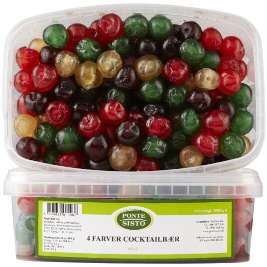 Cocktailbær Hele 4 Farger 1 Kg Pet