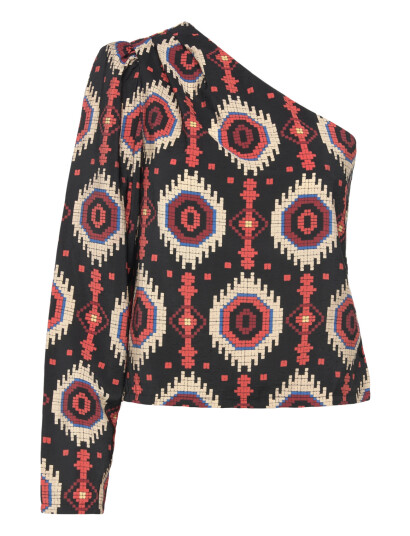 Minus Mscora One Shoulder Blouse Multi/patterned 34 Minus Mscora One Shoulder Blouse Multi/patterned 34