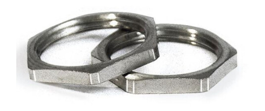 Rutab 1476508 Kontramutter sekskantet, forniklet messing M63