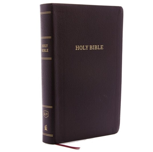 KJV Holy Bible: Personal Size Giant Print with 43,000 Cross References Burgundy Bonded Leather Red Letter Comfort Print Thumb Indexed: King James Version