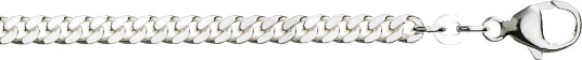 Panser kjede i 925 sølv 4,3 mm - 45 cm