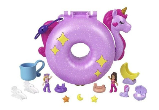 Mattel Polly Pocket Sparkle Cove Adventure Unicorn Floatie Compact Playset Mattel Polly Pocket Sparkle Cove Adventure Unicorn Floatie Compact Playset