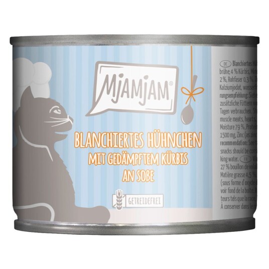 Mjamjam I Saus 6 X 185 G Blansjert Kylling Med Dampet Gresskar