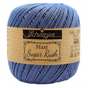 Scheepjes Maxi Sugar Rush Garn Unicolor 261 Capri Blå