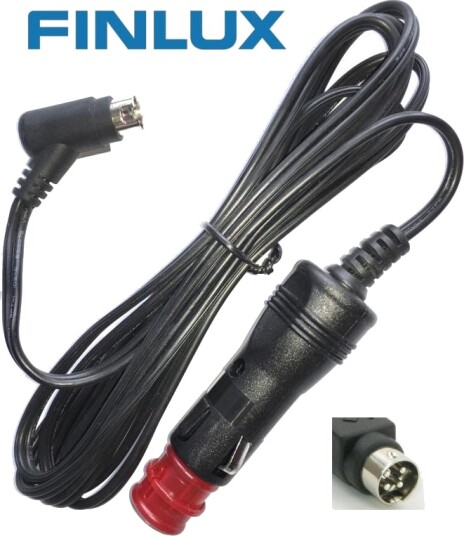 Finlux 12V strømkabel med 4-pins rund plugg