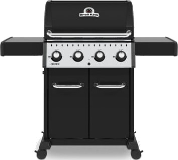 Broil King Crown 420 Gassgrill med 4 Brennere, Grillflate 64x44 cm, Svart Broil King Crown 420 Gassgrill med 4 Brennere, Grillflate 64x44 cm, Svart