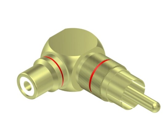 Procab Procab Vc215 Av Adapter Adapter Fra Rca/Cinch Hann Til Rca/Cinch Hunn - Vinklet 90° Par Procab Procab Vc215 Av Adapter Adapter Fra Rca/Cinch Hann Til Rca/Cinch Hunn - Vinklet 90° Par