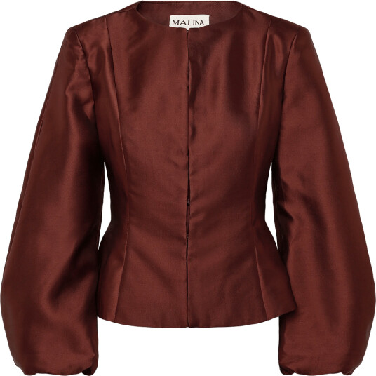 Malina Vendela Balloon Sleeve Blouse Burgundy 44